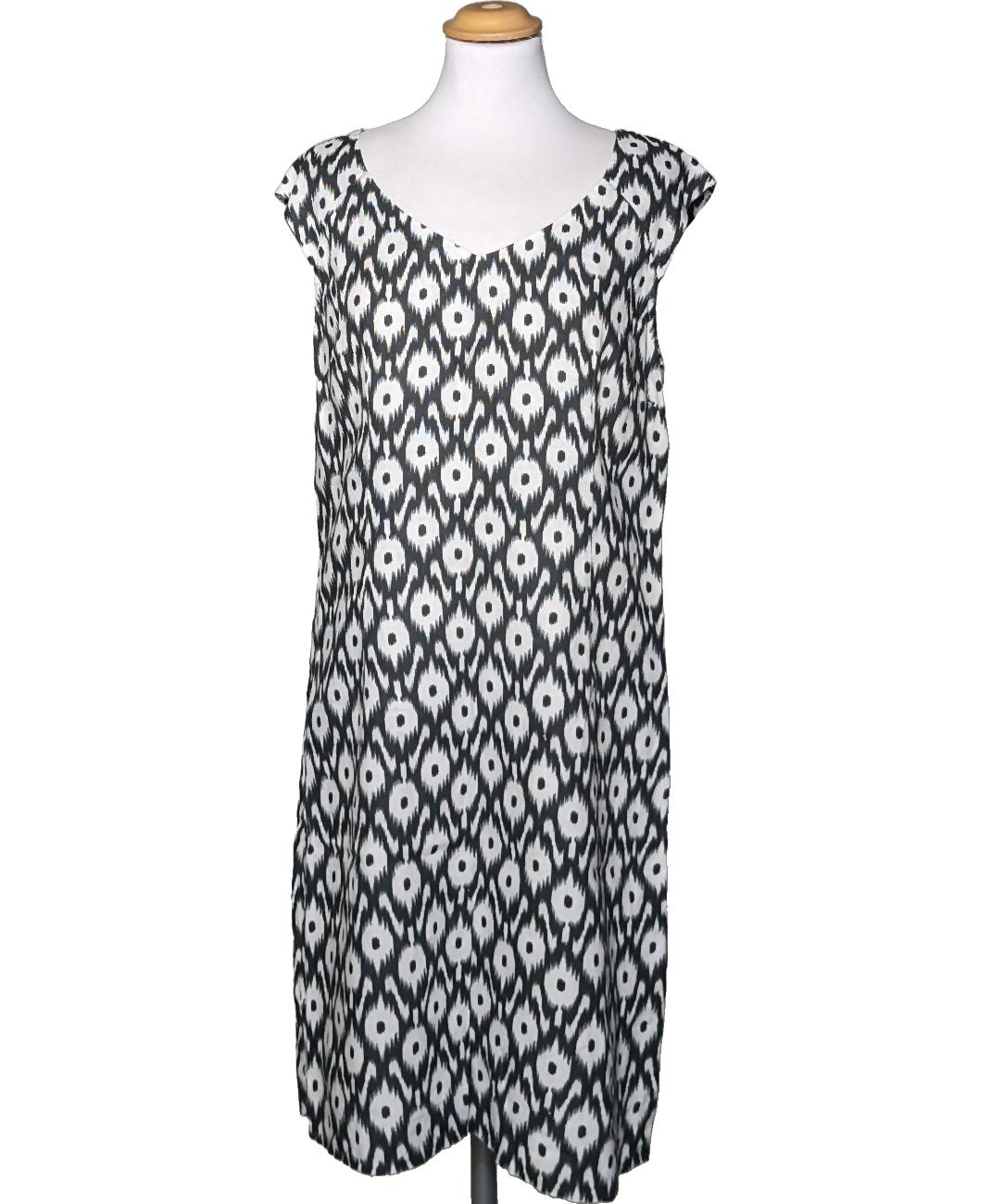 Robe Longue Noire Et Beige Rayée One Step Taille 42 - Occasion En Très Bon état