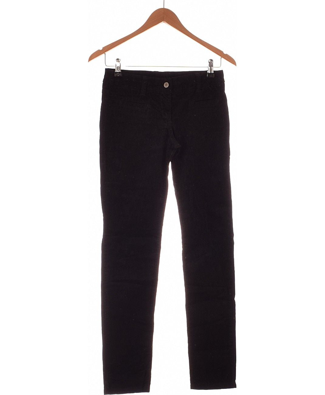 Pantalon Droit Femme Naf Naf Noir Taille 34 - Occasion En Très Bon état