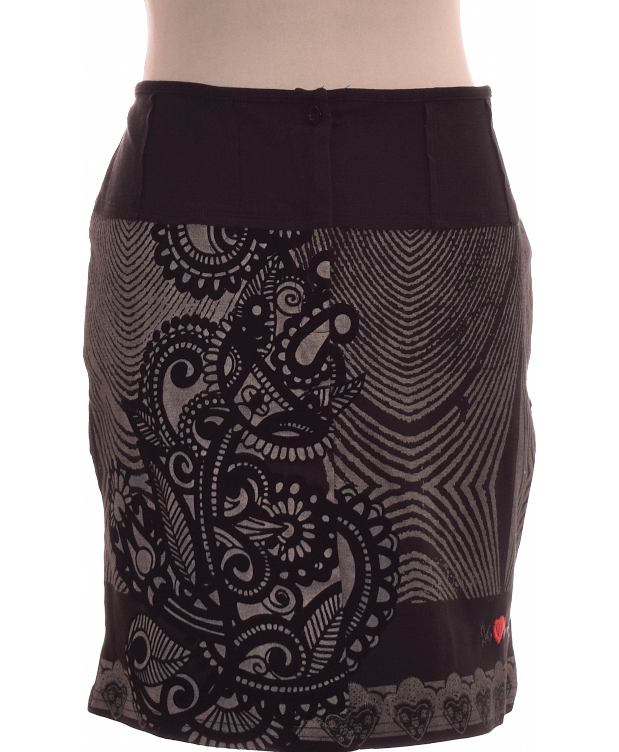Tunique Desigual Taille 42 - Noire, Col En V, Occasion En Très Bon état (peu Portée)