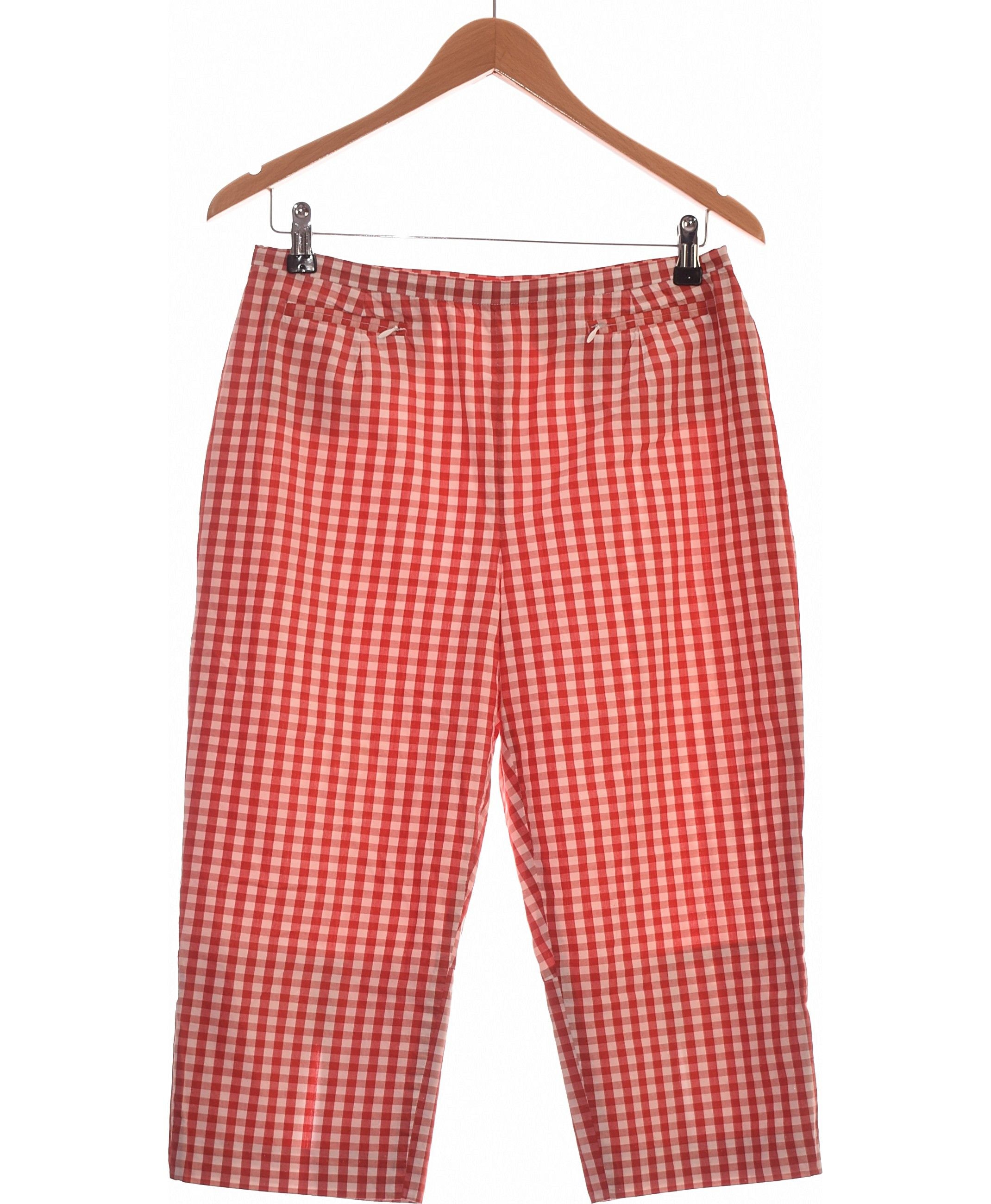 Pantalon Lin Femme Alain Manoukian - Vert D'eau T.42 - Neuf Sans étiquette - Broderies