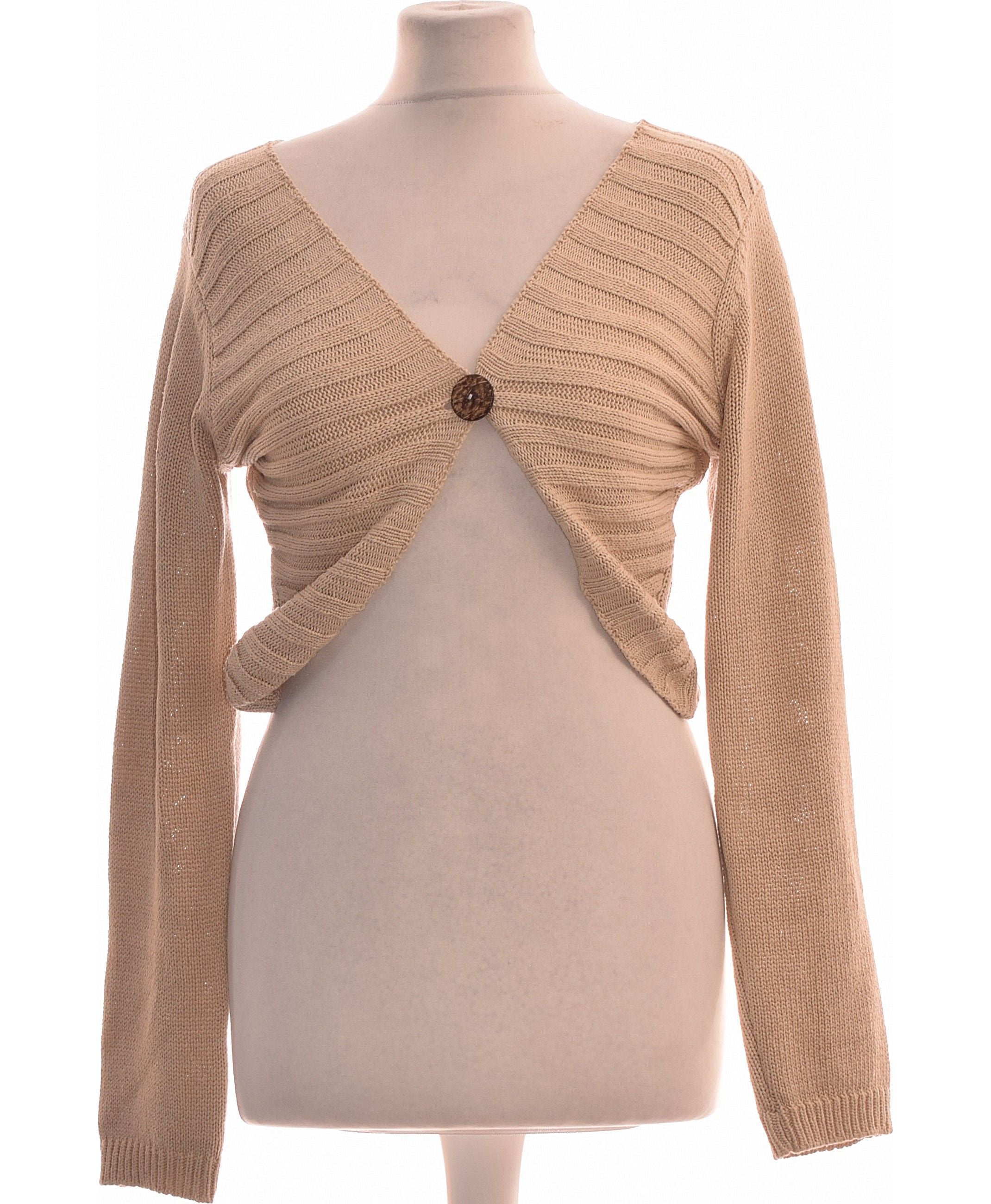 Pull Femme Camaïeu Taille 3 (40) - Corail - Manches Longues Col Rond - Bon état