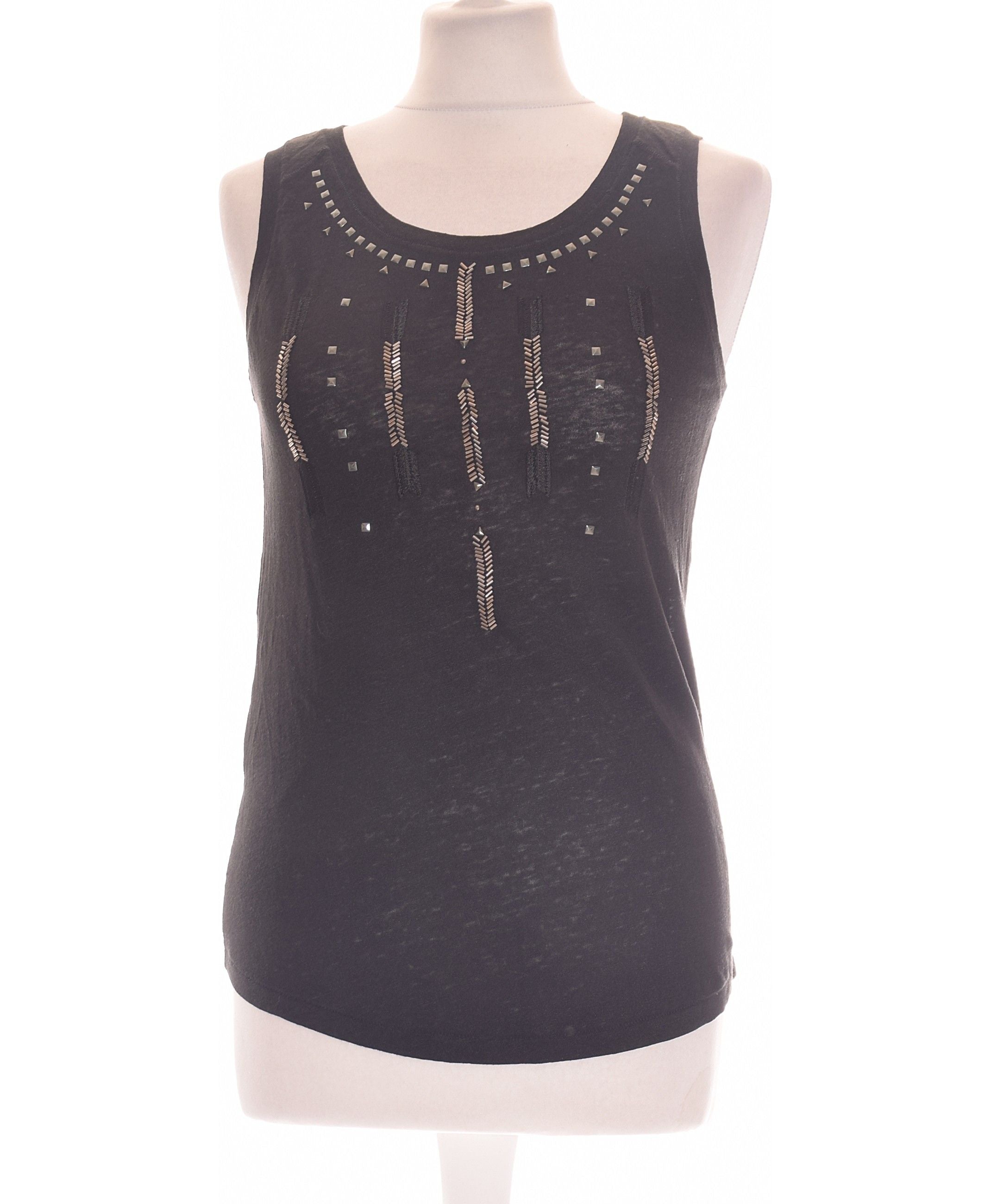 COMPTOIR DES COTONNIERS - Top M.Short Cotton & Silk Black T 38 - Perfect