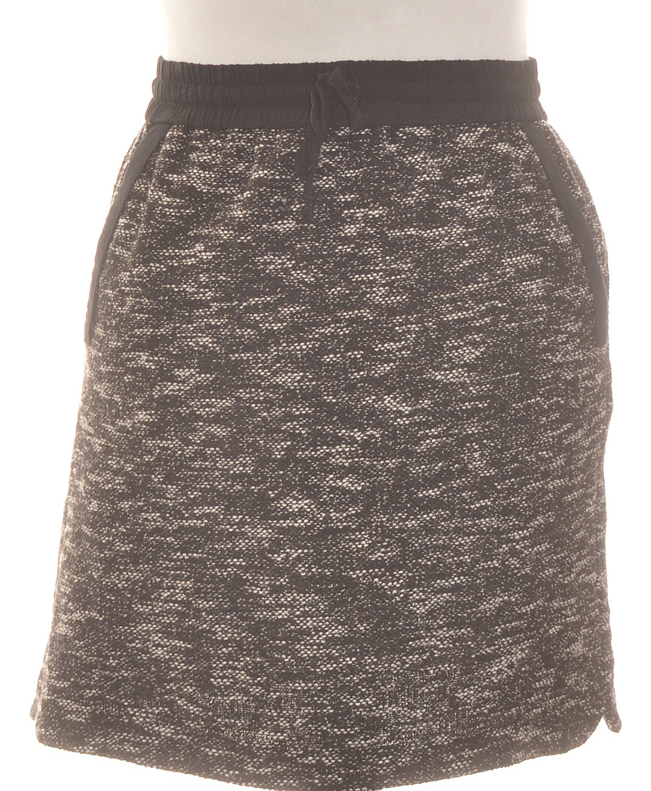 Jupe Mi-longue Camaïeu – Motif Fleurs Noir – Taille 36 – Très Bon état