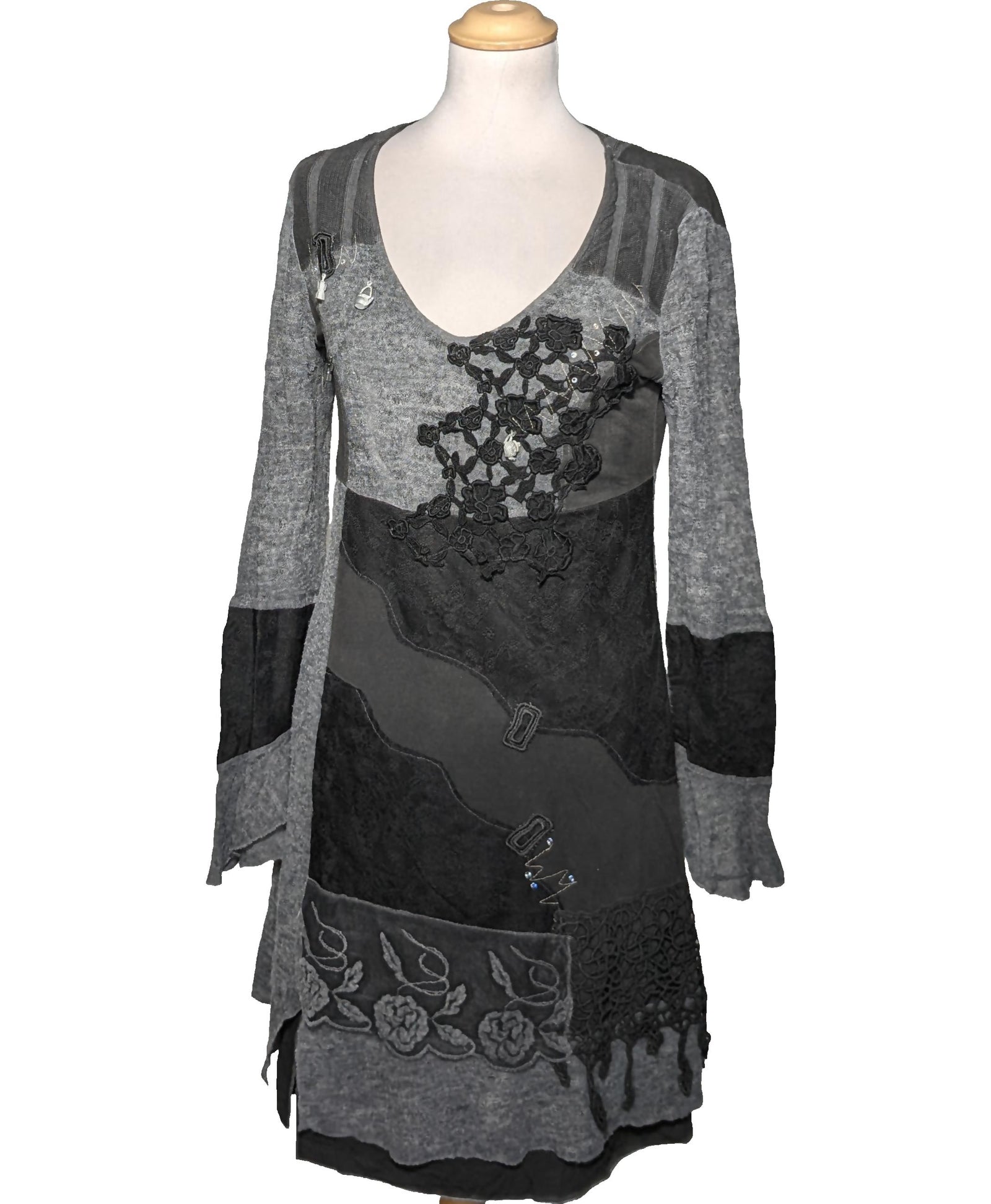 Robe De Créateur ELISA CAVALETTI Avec Bijou - Taille XXL/48 - Couleur Brandy Bio