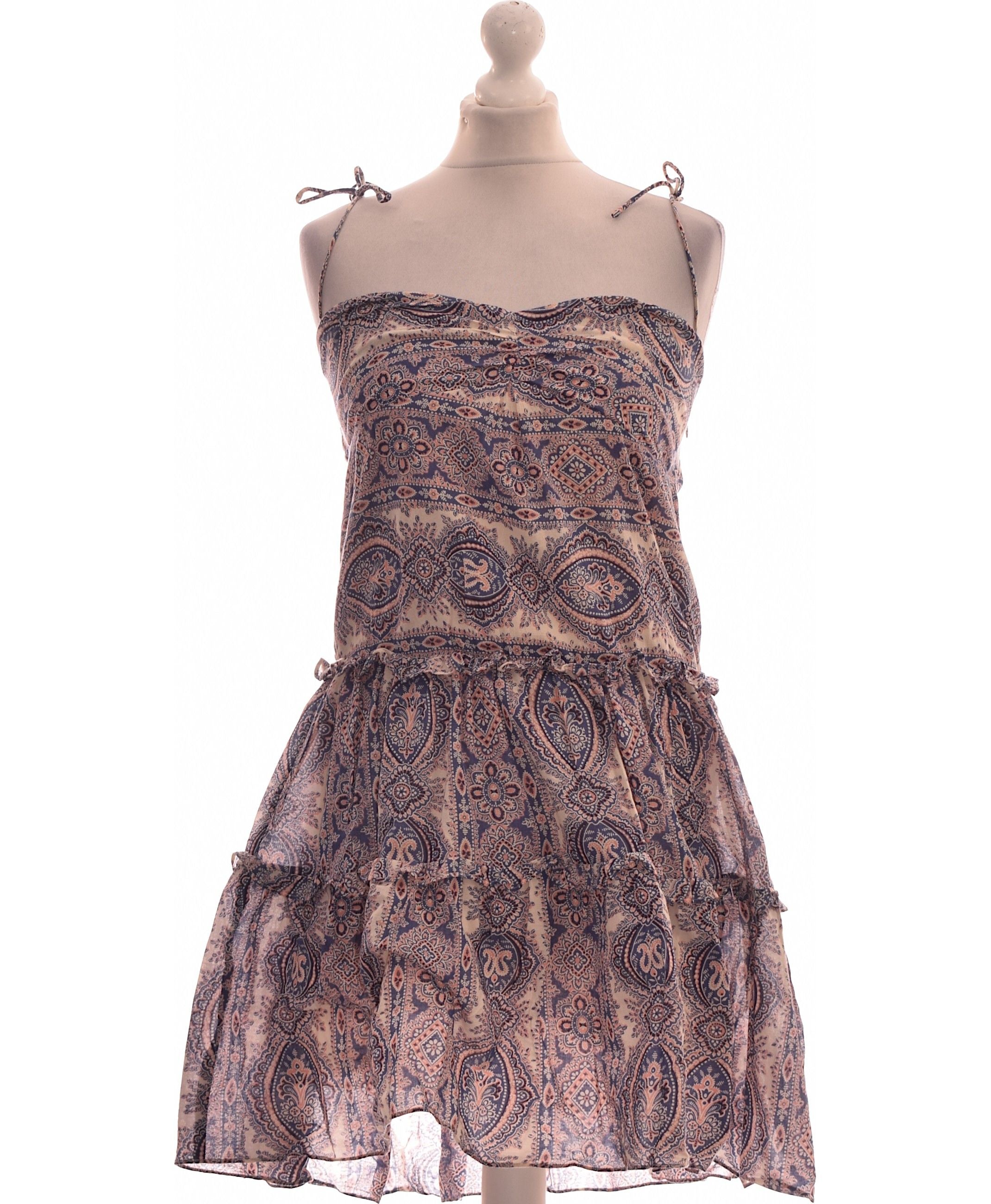 Robe Comptoir Des Cotonniers Taille 38 En Soie Imprimée Floral - Multicouleur, Neuve Sans étiquettes