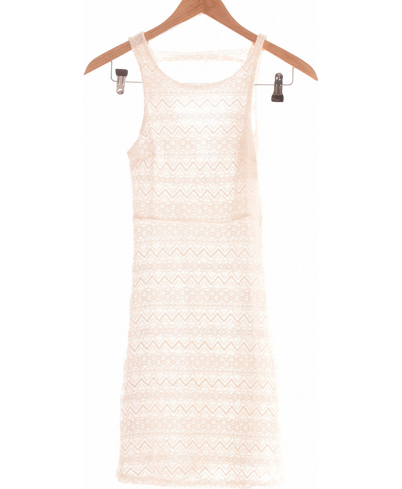 Mini robe moulante transparente été sans manches rayée
